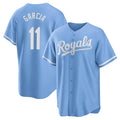 Kansas City Royals #11 Maikel Garcia Player Light Blue HeidiMiller Home Game Stitched Jerseys