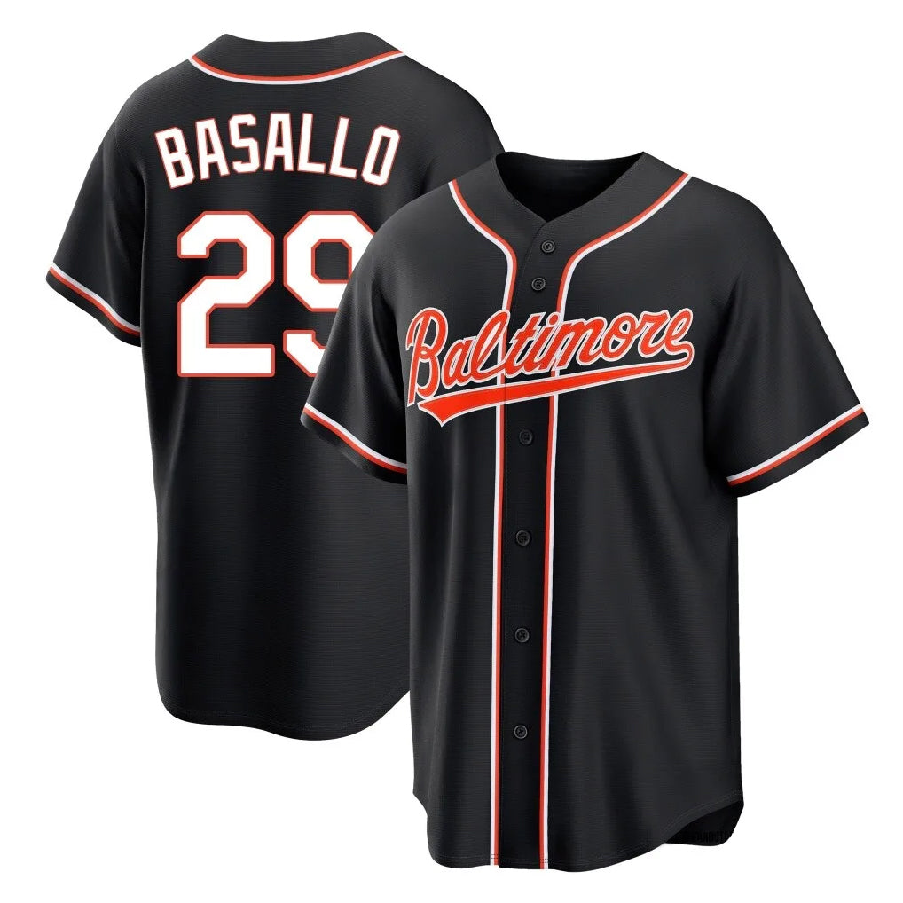 Baltimore Orioles #29 Samuel Basallo Player Black HeidiMiller Out Home Game Stitched Jerseys