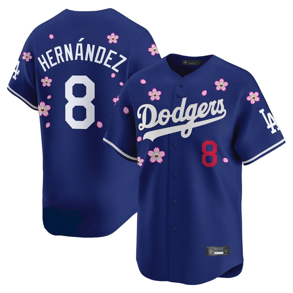 Los Angeles Dodgers #8 Enrique Hern¨¢ndez Player Royal HeidiMiller Tokyo Series Vapor Premier Limited Stitched Jerseys