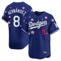 Los Angeles Dodgers #8 Enrique Hern¨¢ndez Player Royal HeidiMiller Tokyo Series Vapor Premier Limited Stitched Jerseys