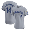 Kansas City Royals #14 Jac Caglianone Player Gray HeidiMiller Limited Elite Home Stitched Jerseys