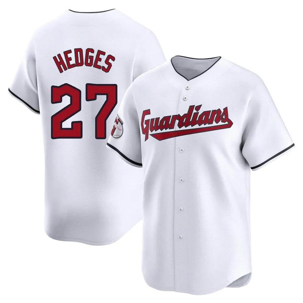 Cleveland Guardians #27 Austin Hedges Player White HeidiMiller Limited Home Stitched Jerseys