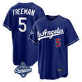 Los Angeles Dodgers #5 Freddie Freeman Player Royal HeidiMiller World Series Meet Game Home Stitched Jerseys