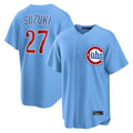 Chicago Cubs #27 Seiya Suzuki Player Light Blue HeidiMiller Home Game Stitched Jerseys