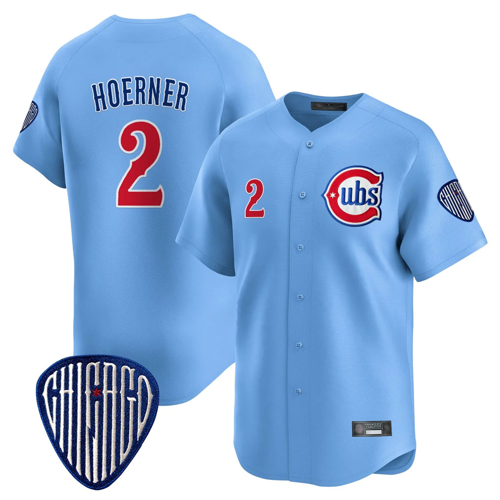 Chicago Cubs #2 Nico Hoerner Player Blue HeidiMiller Vapor Premier Limited Home Stitched Jerseys