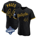 Los Angeles Dodgers #44 Andy Pages Player Black HeidiMiller World Series Meet Snake Skin City Limited Elite Home Stitched Jerseys
