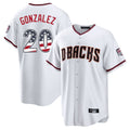 Arizona Diamondbacks #20 Luis Gonzalez Player White HeidiMiller USA 250 Fourth of July Home Game Stitched Jerseys