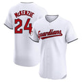 Cleveland Guardians #24 Triston McKenzie Player White HeidiMiller Limited Elite Home Stitched Jerseys
