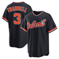 Detroit Tigers #3 Alan Trammell Player Navy HeidiMiller Home Game Stitched Jerseys