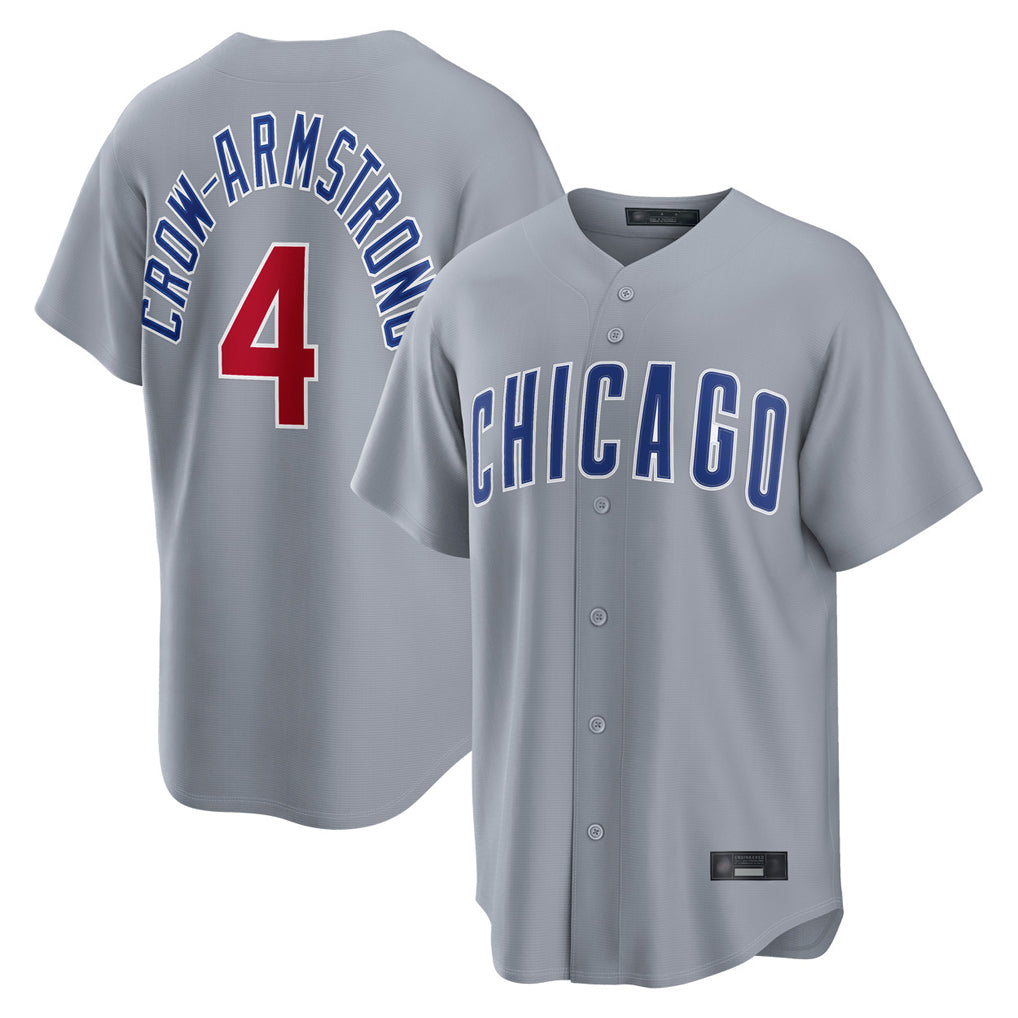 Chicago Cubs #4 Pete Crow-Armstrong Player Gray HeidiMiller Home Game Stitched Jerseys