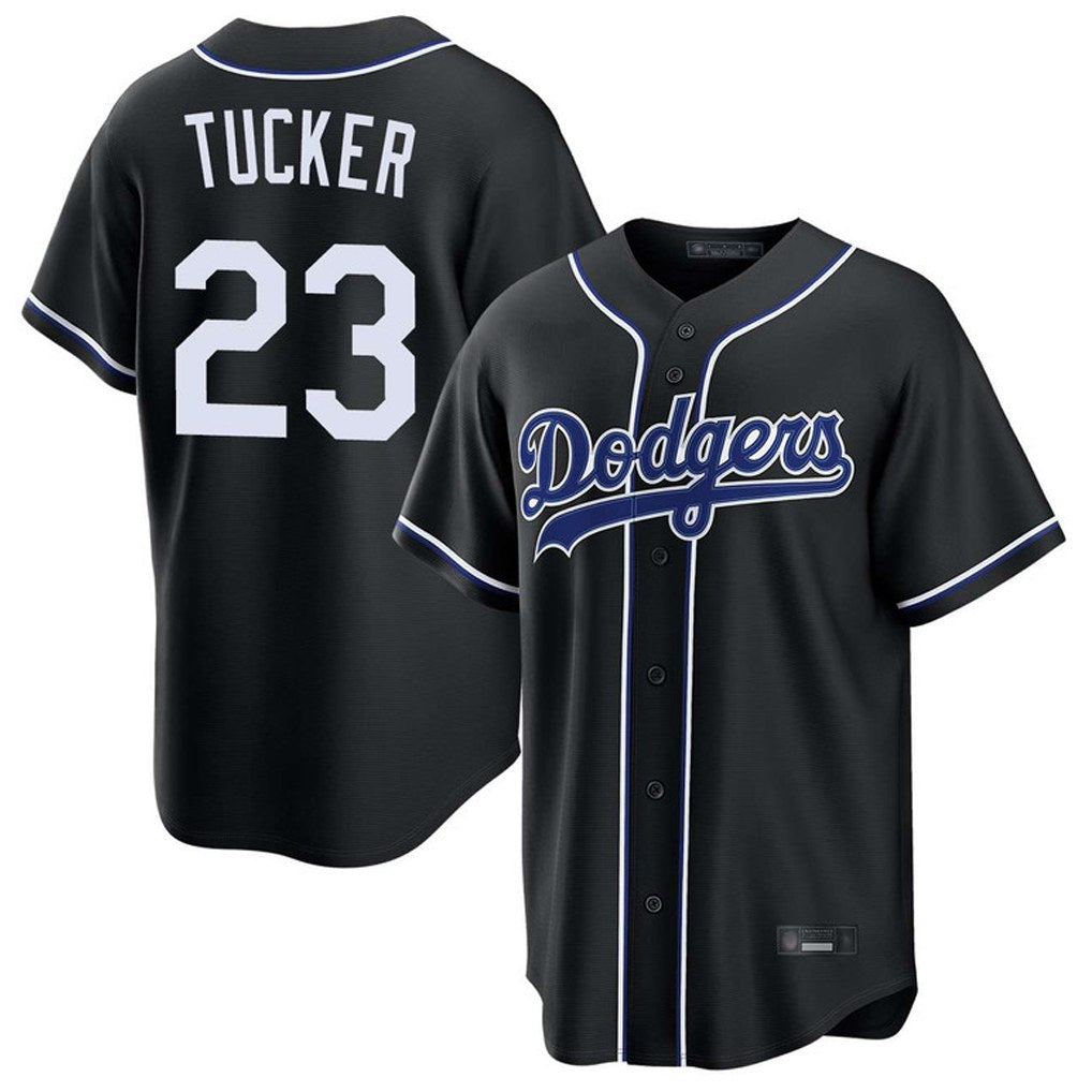 Los Angeles Dodgers #23 Kyle Tucker Player Black HeidiMiller Carbon Limited Home Stitched Jerseys
