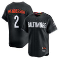 Baltimore Orioles #2 Gunnar Henderson Player Black HeidiMiller City Connect Limited Home Game Stitched Jerseys