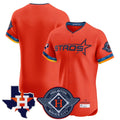 Houston Astros Blank Player Orange HeidiMiller City Connect Texas Patch Vapor Premier Limited Elite Home Stitched Jerseys