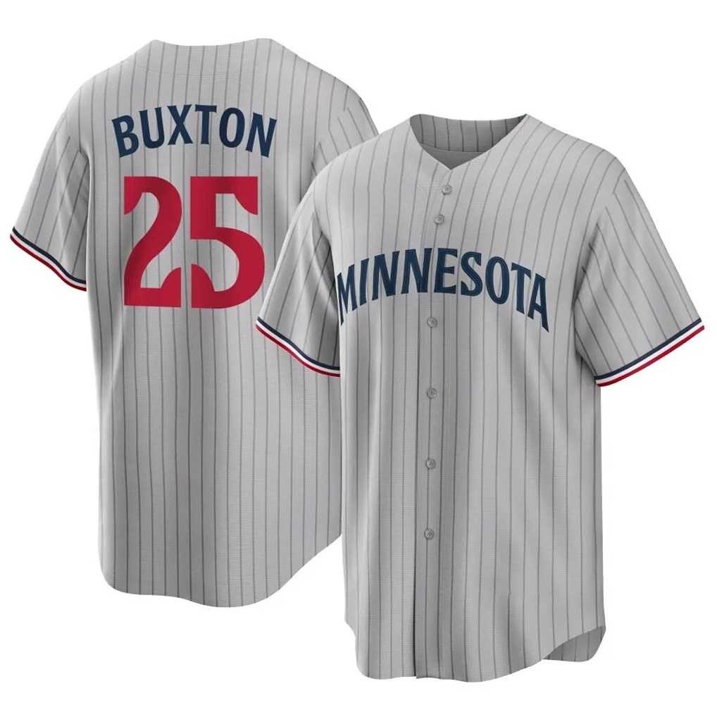 Minnesota Twins #25 Byron Buxton Player Gray HeidiMiller Game Limited Home Stitched Jerseys
