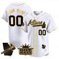 Custom Atlanta Braves Atliens Vapor Premier Limited Jersey V2 ¨C White Gold HeidiMiller