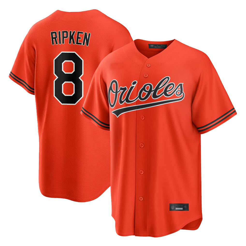 Baltimore Orioles #8 Cal Ripken Player Orange HeidiMiller Home Game Stitched Jerseys