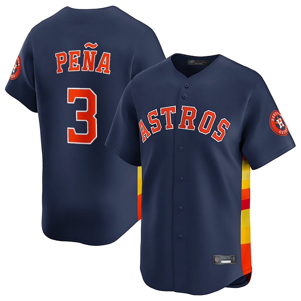 Houston Astros #3 Jeremy Pena Player Navy HeidiMiller Home Limited Stitched Jerseys