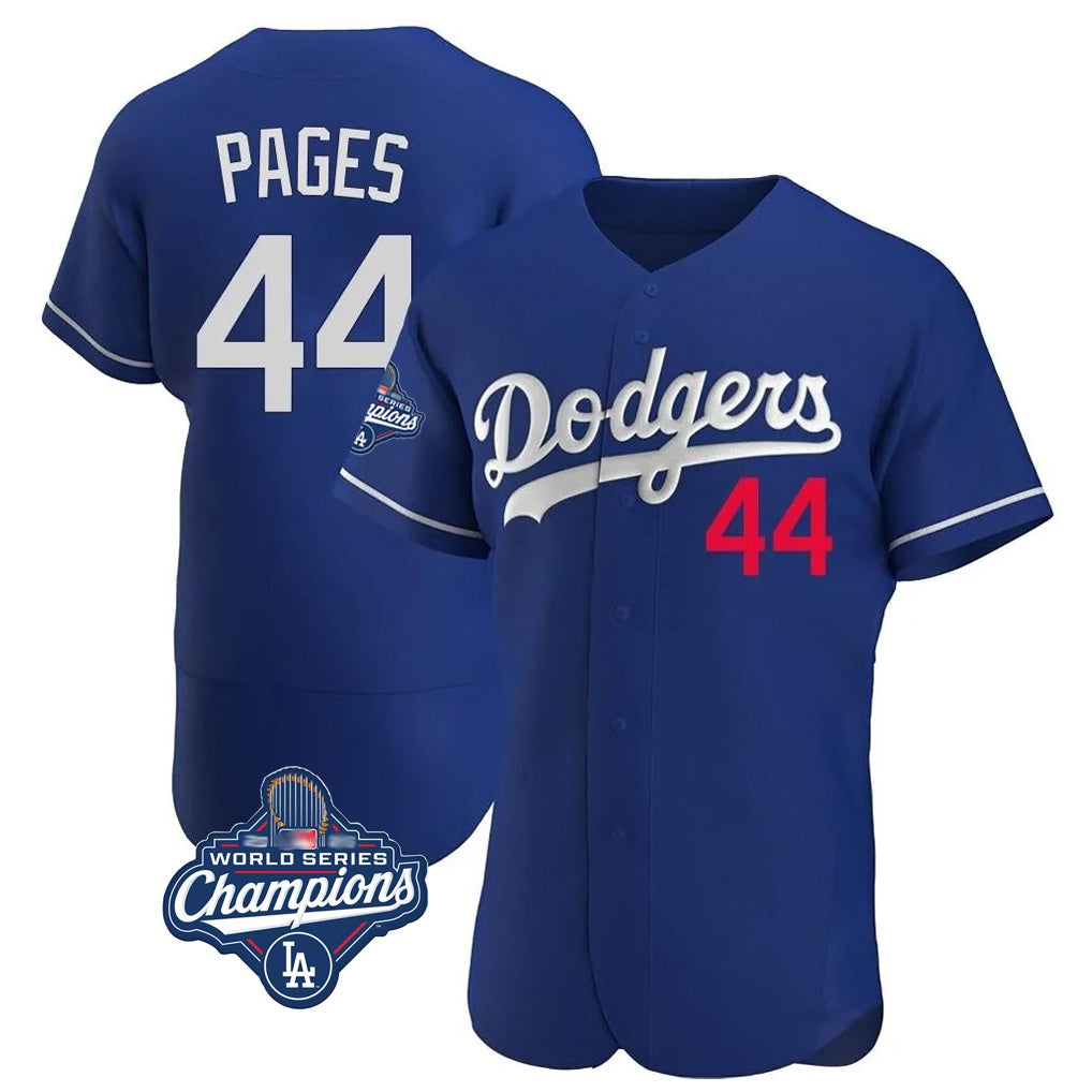 Los Angeles Dodgers #44 Andy Pages Player Royal HeidiMiller World Series Meet Limited Elite Home Stitched Jerseys