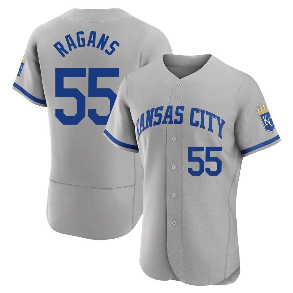Kansas City Royals #55 Cole Ragans Player Gray HeidiMiller Limited Elite Home Game Stitched Jerseys