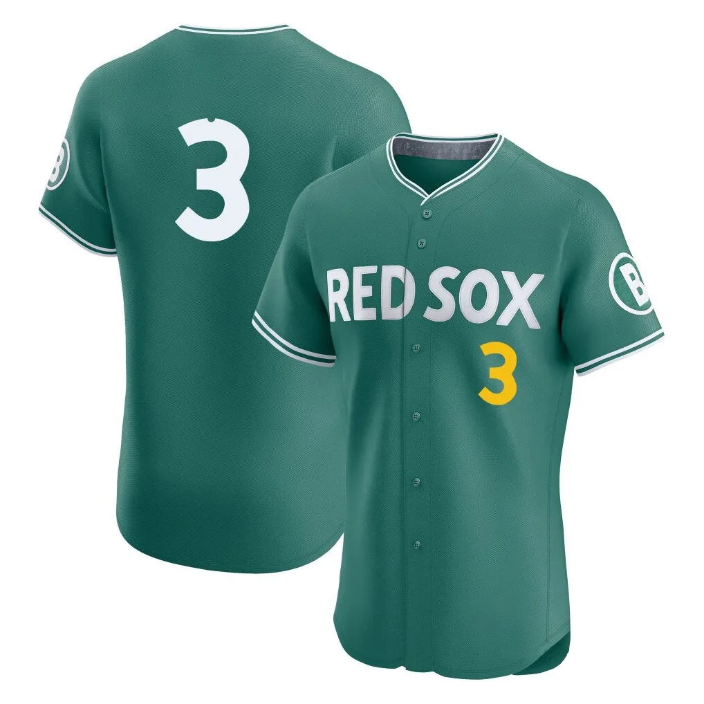 Boston Red Sox #3 Ceddanne Rafaela Player Green HeidiMiller City Connect Limited Elite Home Game Stitched Jerseys1