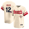 Los Angeles Angels #12 Jorge Soler Player Cream HeidiMiller City Connect Limited Home Stitched Jerseys