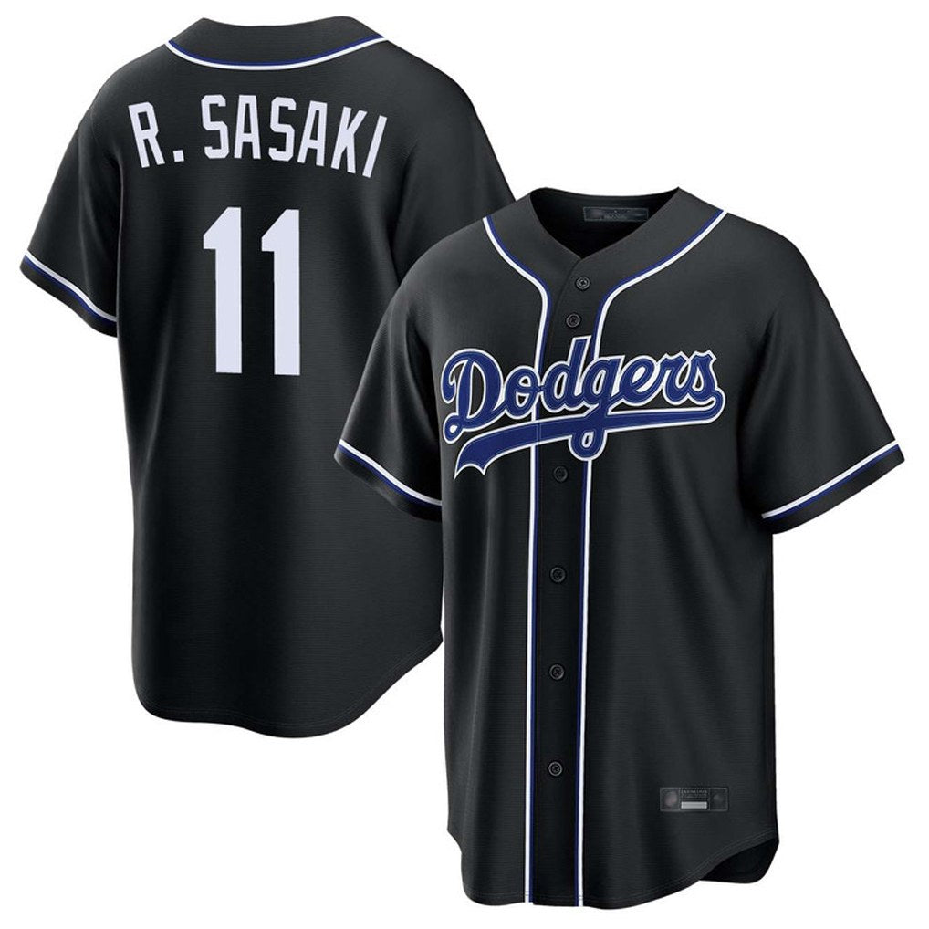 Los Angeles Dodgers #11 Roki Sasaki Player Black HeidiMiller Carbon Limited Home Stitched Jerseys