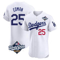 Los Angeles Dodgers #25 Tommy Edman Player Gold White HeidiMiller World Series Limited Elite Home Stitched Jerseys