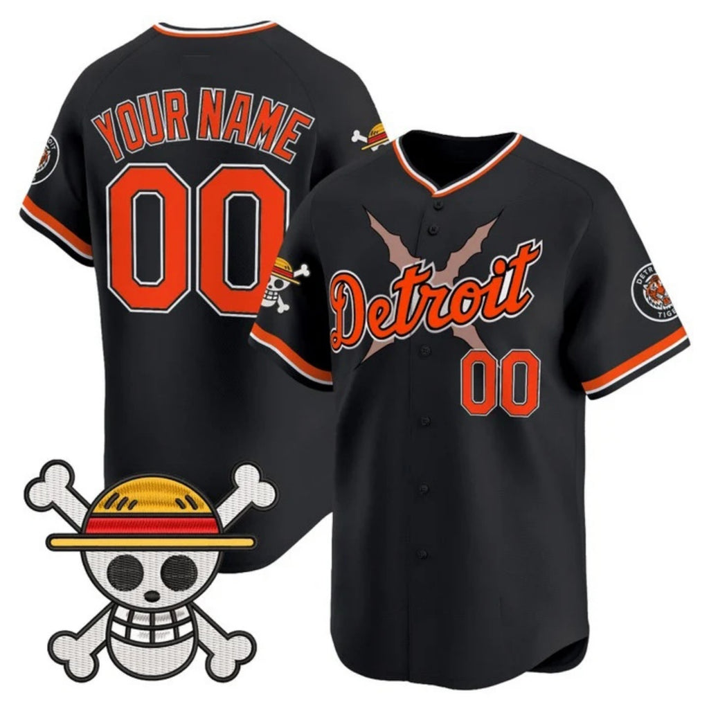 Custom Detroit Tigers x One Piece Black HeidiMiller Vapor Premier Limited Jersey - Stitched