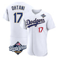 Los Angeles Dodgers #17 Shohei Ohtani Player Gold White HeidiMiller World Series 2026 Collection Stadium Limited Elite Stitched Jerseys