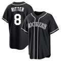 Colorado Rockies #8 Ryan Ritter Player Black HeidiMiller Fashion Out Home Game Stitched Jerseys