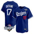 Los Angeles Dodgers #17 Shohei Ohtani Player Royal HeidiMiller World Series Limited Home Stitched Jerseys