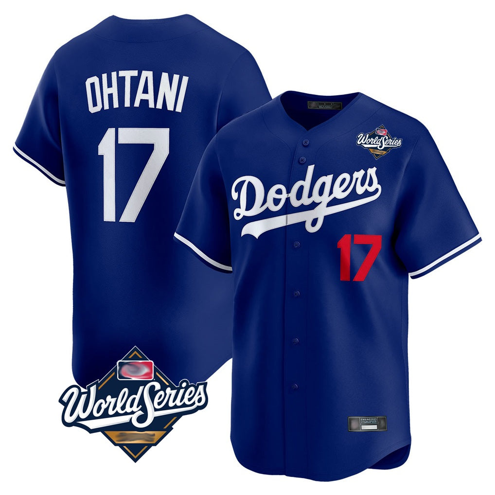 Los Angeles Dodgers #17 Shohei Ohtani Player Royal HeidiMiller World Series Limited Home Stitched Jerseys