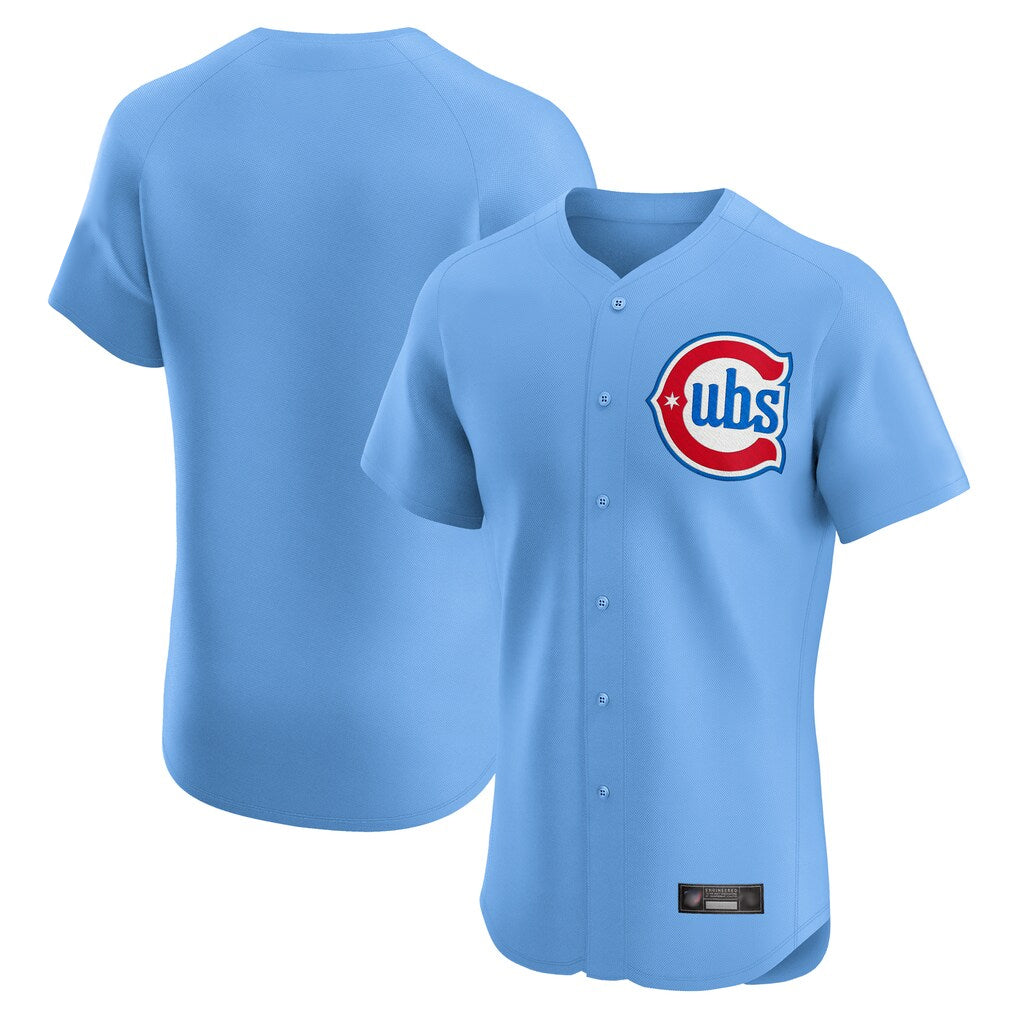Chicago Cubs Light Blue HeidiMiller Limited Elite Home Game Blank Player Stitched Jerseys