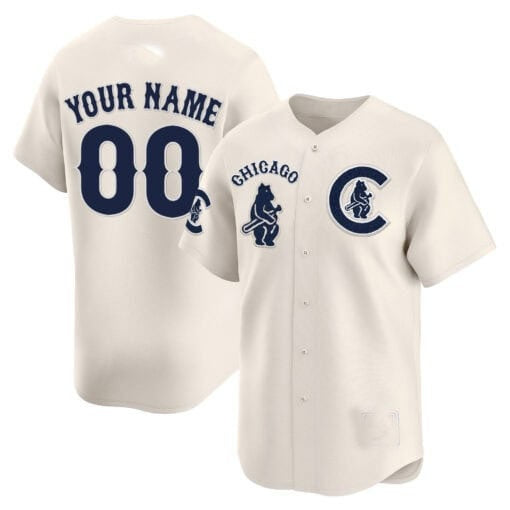 Custom Chicago Cubs Special Vapor Premier Limited Jersey V2 ¨C Cream HeidiMiller