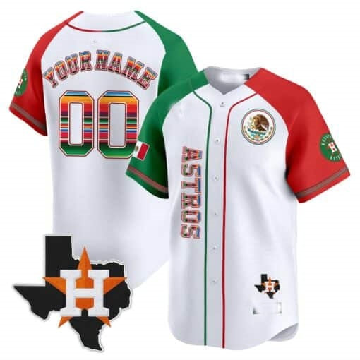 Custom Houston Astros Mexico Vapor Premier Limited Jersey V4 ¨C White HeidiMiller