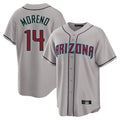 Arizona Diamondbacks #14 Gabriel Moreno Player Gray HeidiMiller Road Home Game Stitched Jerseys