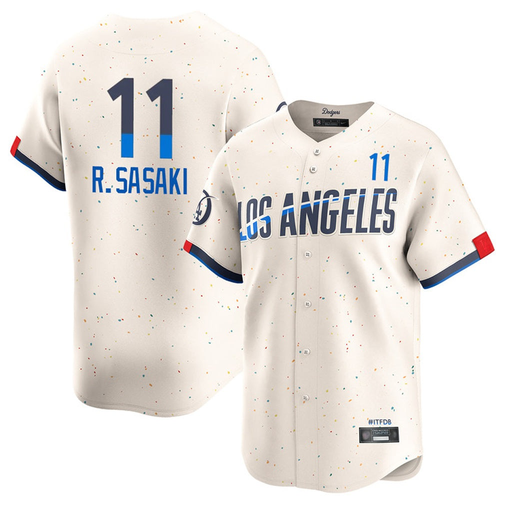 Los Angeles Dodgers #11 Roki Sasaki Player Cream HeidiMiller City Connect Limited Home Stitched Jerseys