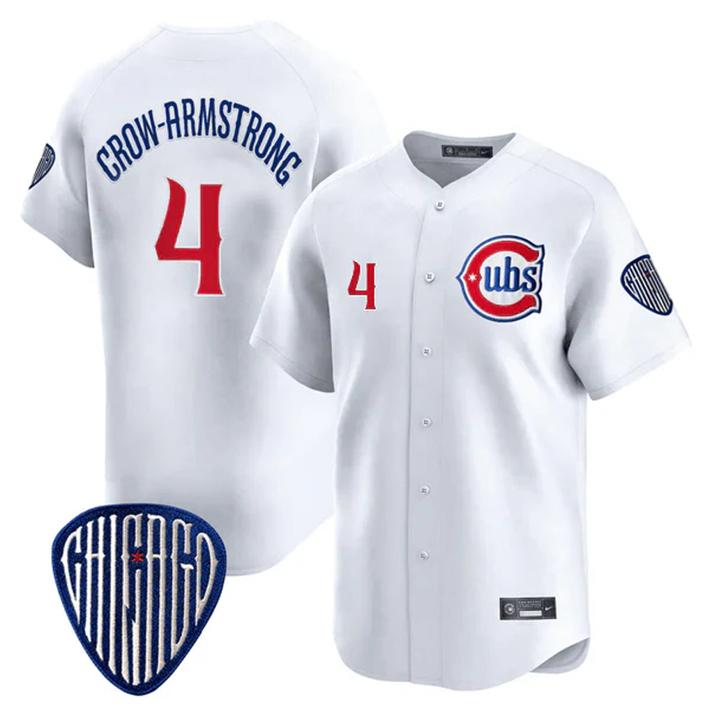 Chicago Cubs #4 Pete Crow-Armstrong Player White HeidiMiller Vapor Premier Limited Home Stitched Jerseys
