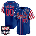 Custom St. Louis Cardinals America 250 Edition Vapor Premier Limited Royal HeidiMiller Stitched Jerseys