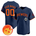Custom Milwaukee Brewers x Dragon Ball Navy HeidiMiller Vapor Premier Limited Jersey - All Stitched