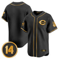 Cincinnati Reds Blank Player Black-Gold HeidiMiller Vapor Premier Limited Home Stitched Jerseys
