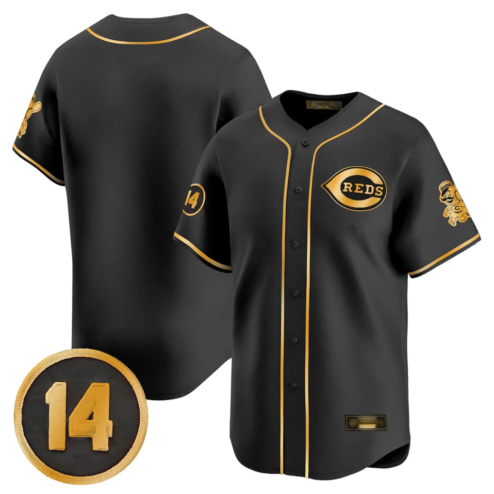 Cincinnati Reds Blank Player Black-Gold HeidiMiller Vapor Premier Limited Home Stitched Jerseys