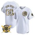 Custom Chicago Cubs Armed Forces Day Vapor Premier Limited Jersey ¨C White HeidiMiller