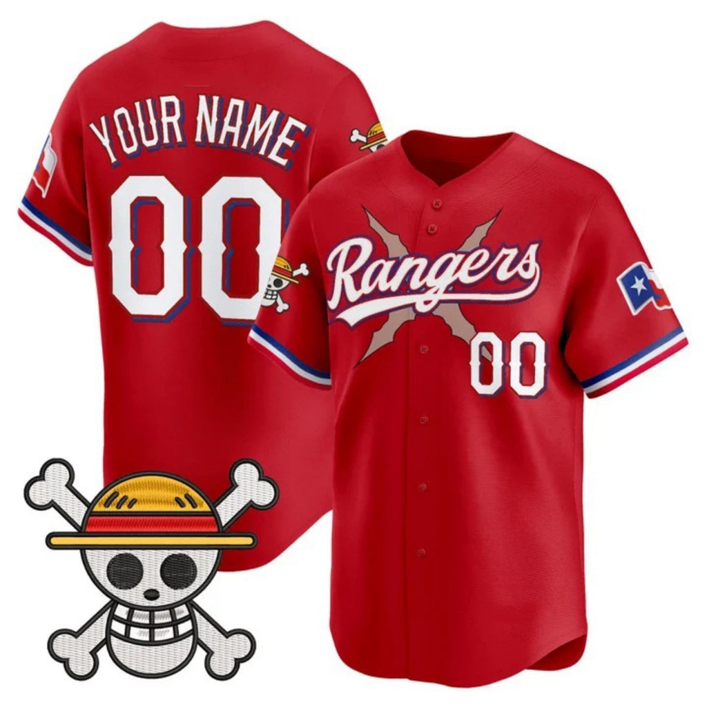 Custom Texas Rangers x One Piece Red HeidiMiller Vapor Premier Limited Jersey - Stitched