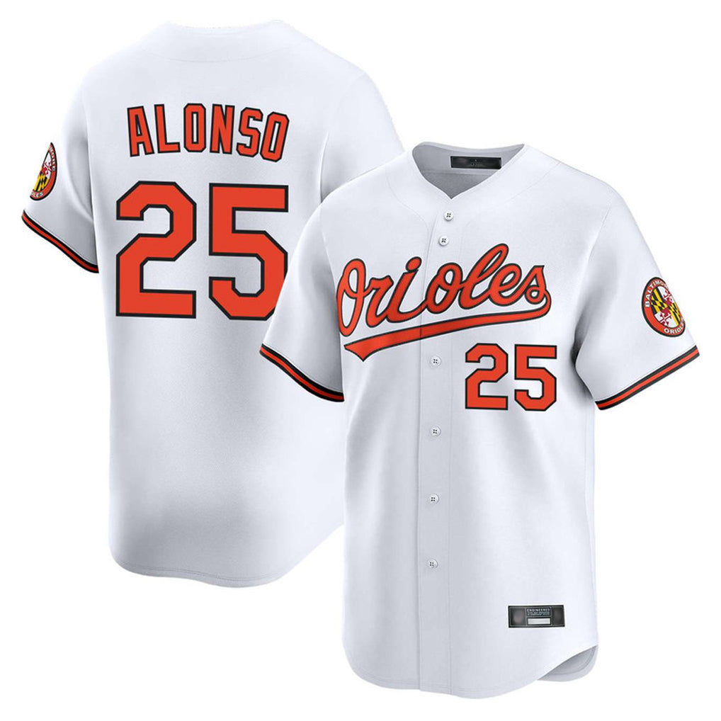 Baltimore Orioles #25 Pete Alonso Player White HeidiMiller Limited Home Game Stitched Jerseys