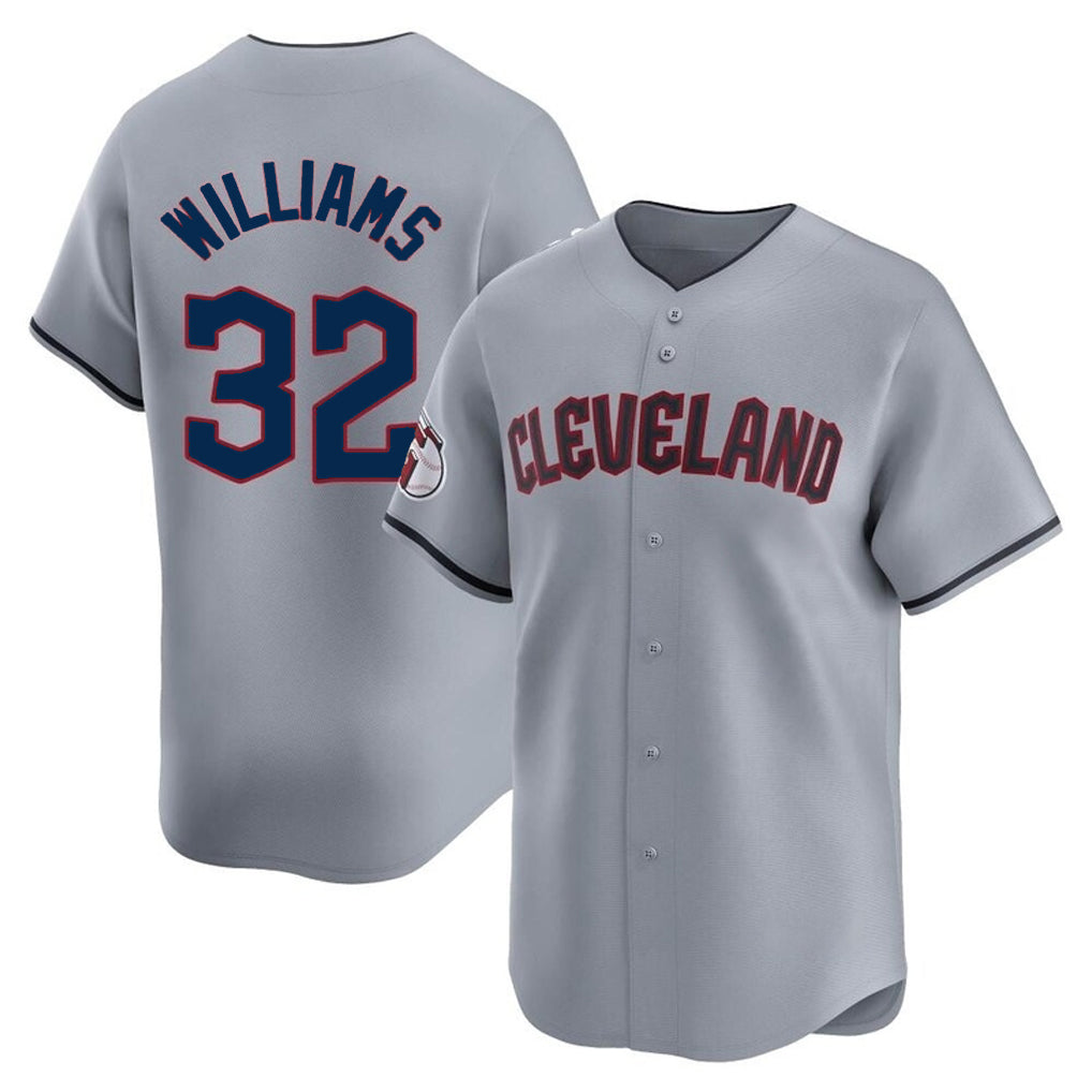 Cleveland Guardians #32 Gavin Williams Player Gray HeidiMiller Road Limited Home Stitched Jerseys