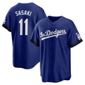 Los Angeles Dodgers #11 Roki Sasaki Player Royal HeidiMiller City Connect Home Game Stitched Jerseys