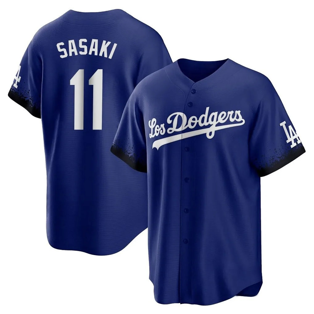 Los Angeles Dodgers #11 Roki Sasaki Player Royal HeidiMiller City Connect Home Game Stitched Jerseys