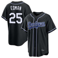 Los Angeles Dodgers #25 Tommy Edman Player Black HeidiMiller Carbon Limited Home Stitched Jerseys