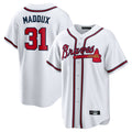 Atlanta Braves #31 Greg Maddux Player White HeidiMiller Home Game Stitched Jerseys